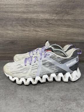 Reebok Zigtech Squared 2.0 Running Shoes Womens Size 11 Grey Pink Athletic BD151